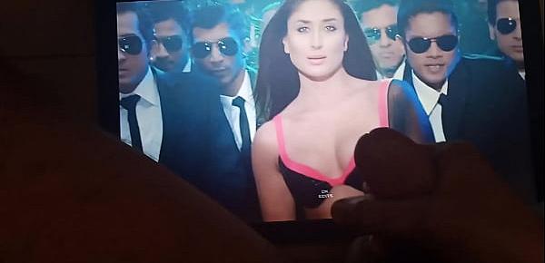  Masturbation on Kareena Kapoor cumshot cum tribute fap shag on boobs